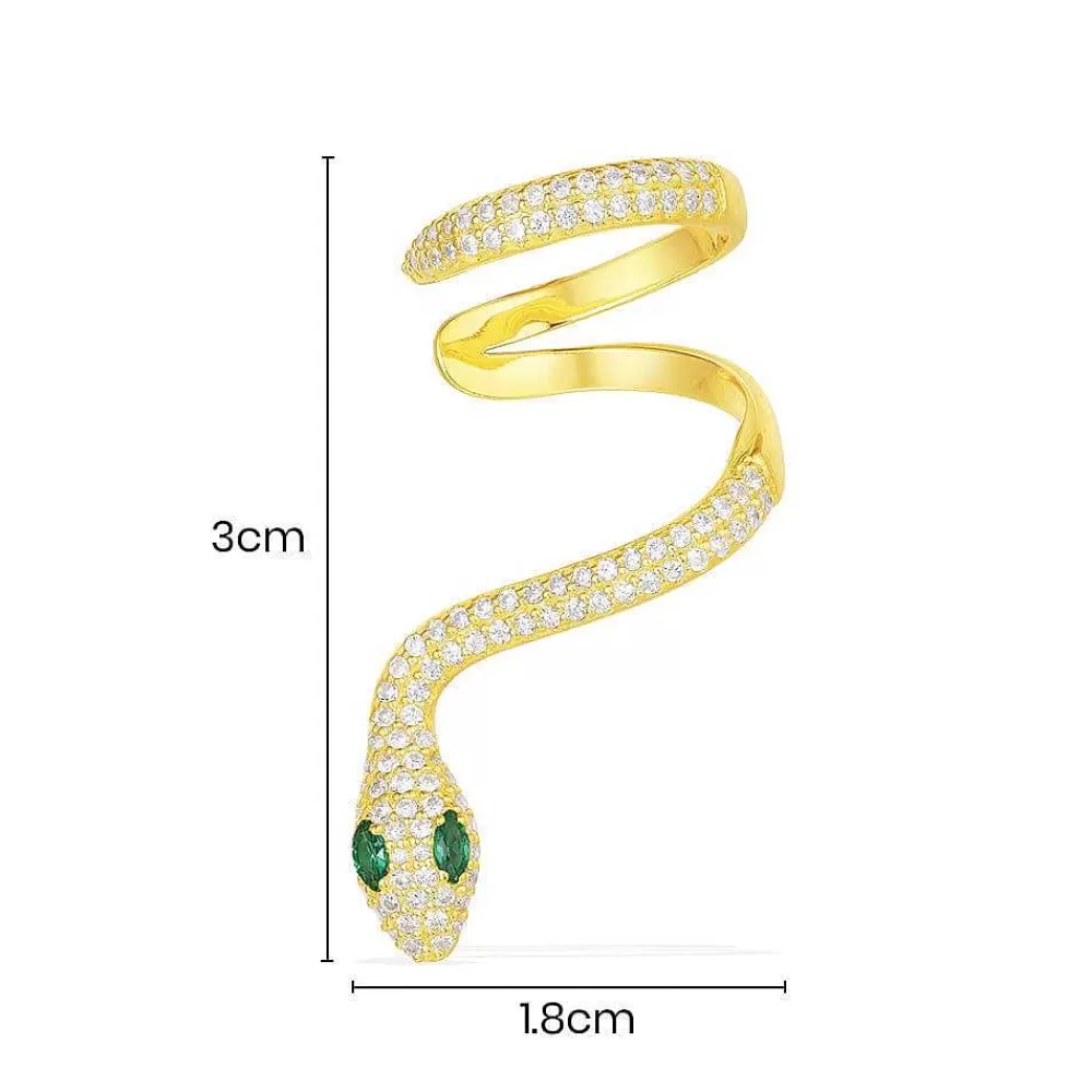 APM Monaco Boucle D'Oreille Ear Cuff Individuelle Serpent