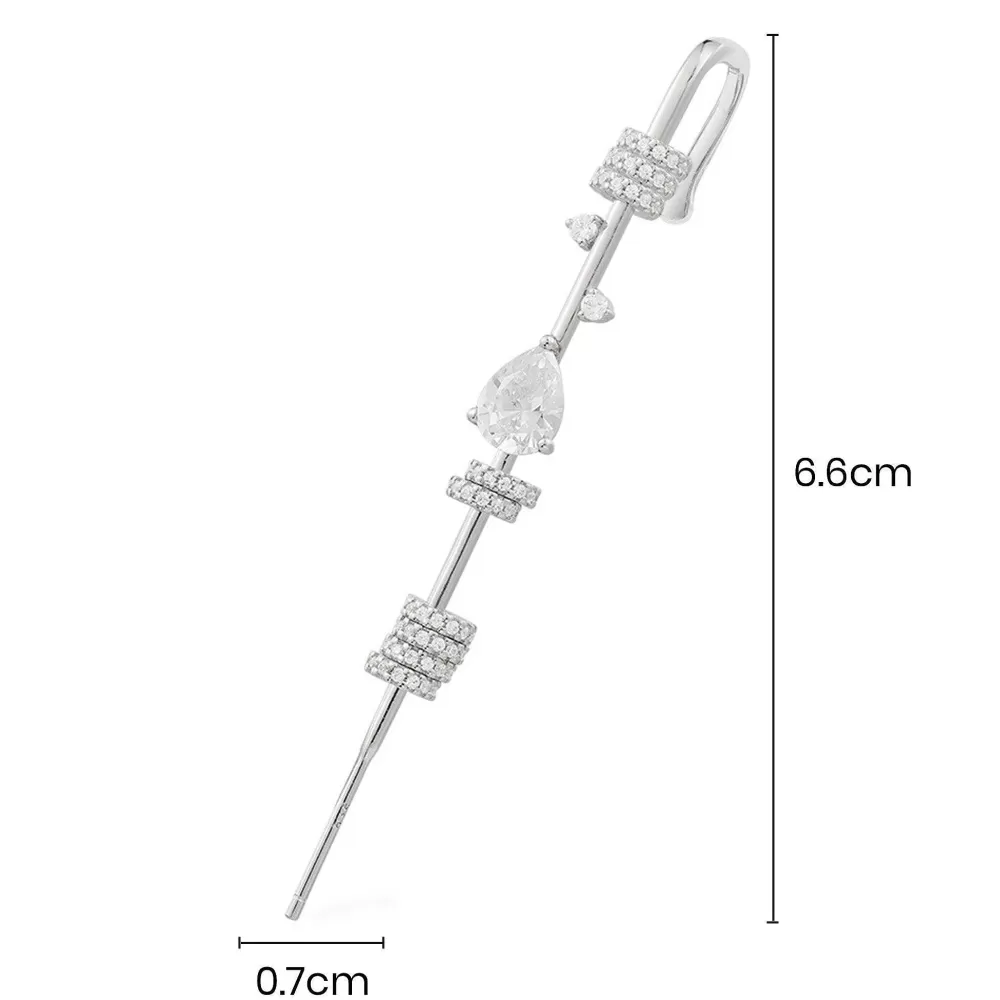 APM Monaco Boucle D'Oreille Individuelle Barre Avec Poire