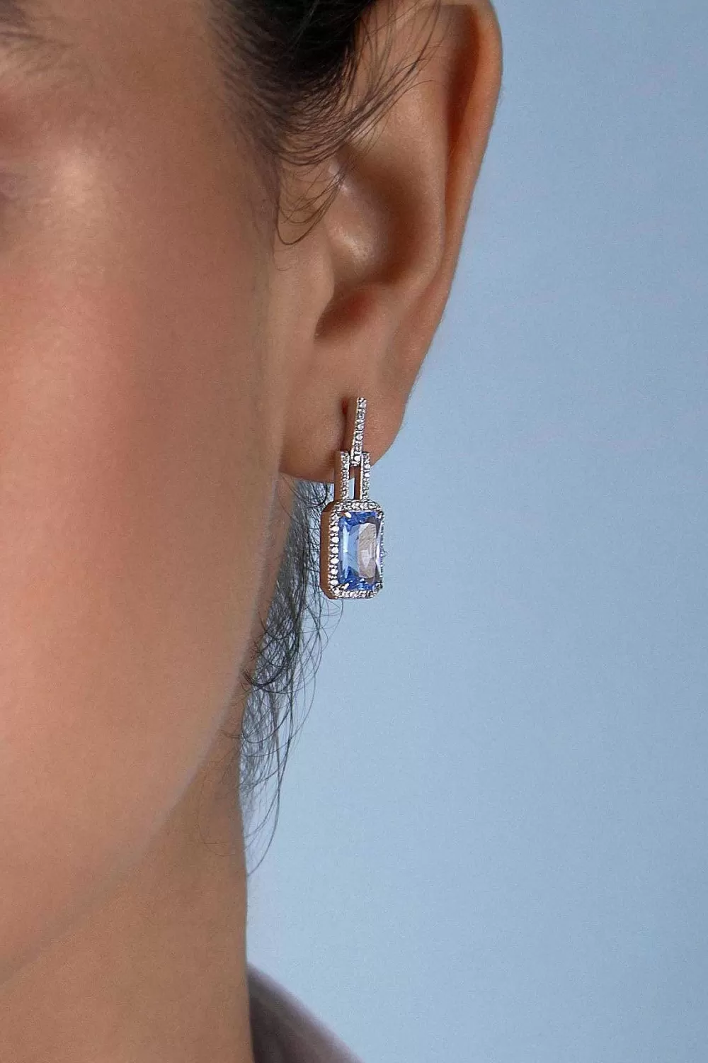 APM Monaco Boucles D'Oreilles Bleu Lagon