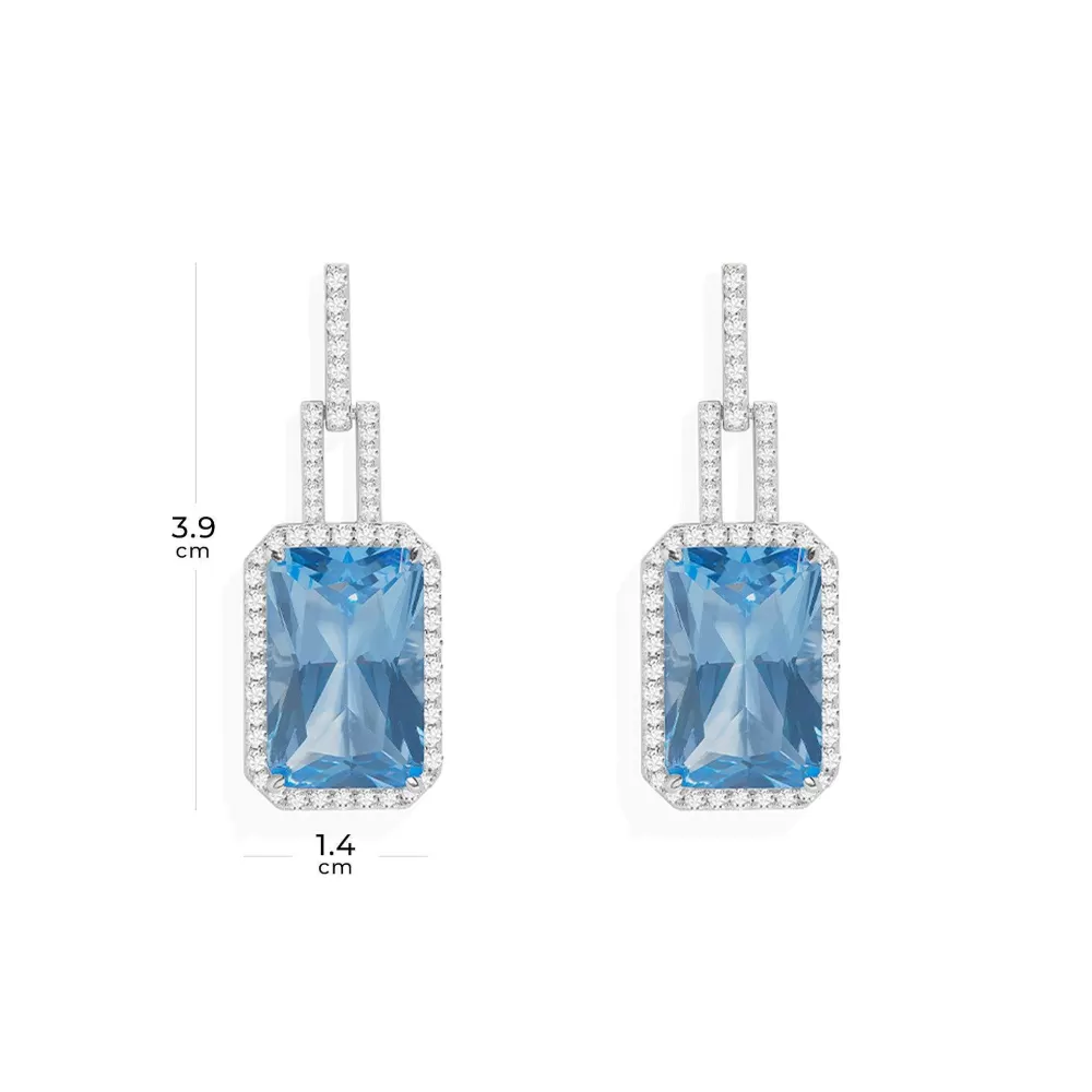 APM Monaco Boucles D'Oreilles Bleu Lagon