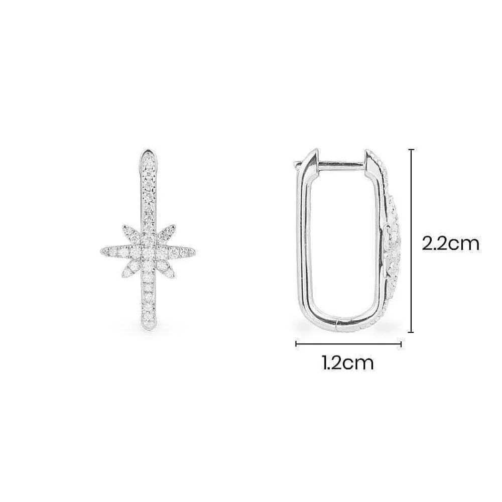 APM Monaco Boucles D'Oreilles Meteorites Rectangulaires - Argent