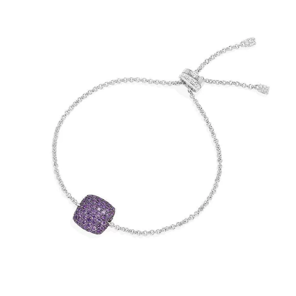 APM Monaco Bracelet Ajustable Carre Violet