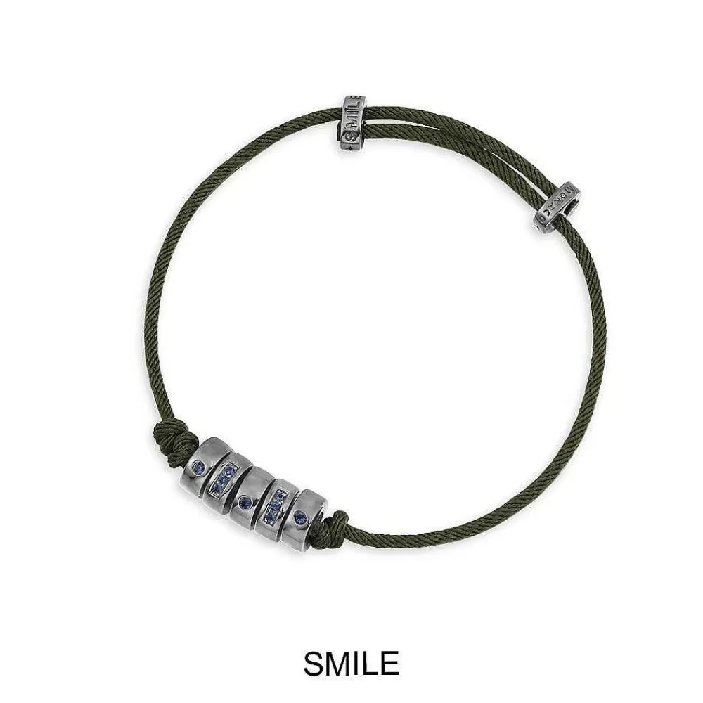 APM Monaco Bracelet Ajustable Code Morse Smile En Nylon