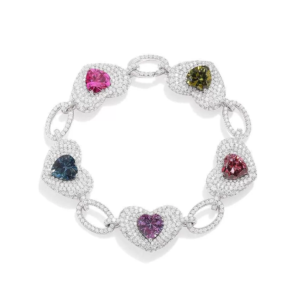 APM Monaco Bracelet Ajustable Coeur Multicolore