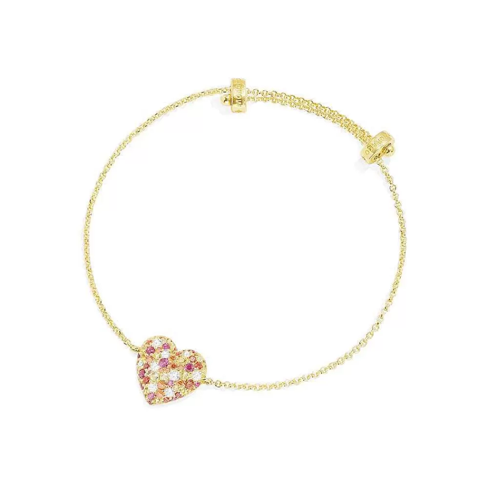 APM Monaco Bracelet Ajustable Coeur Multicolore