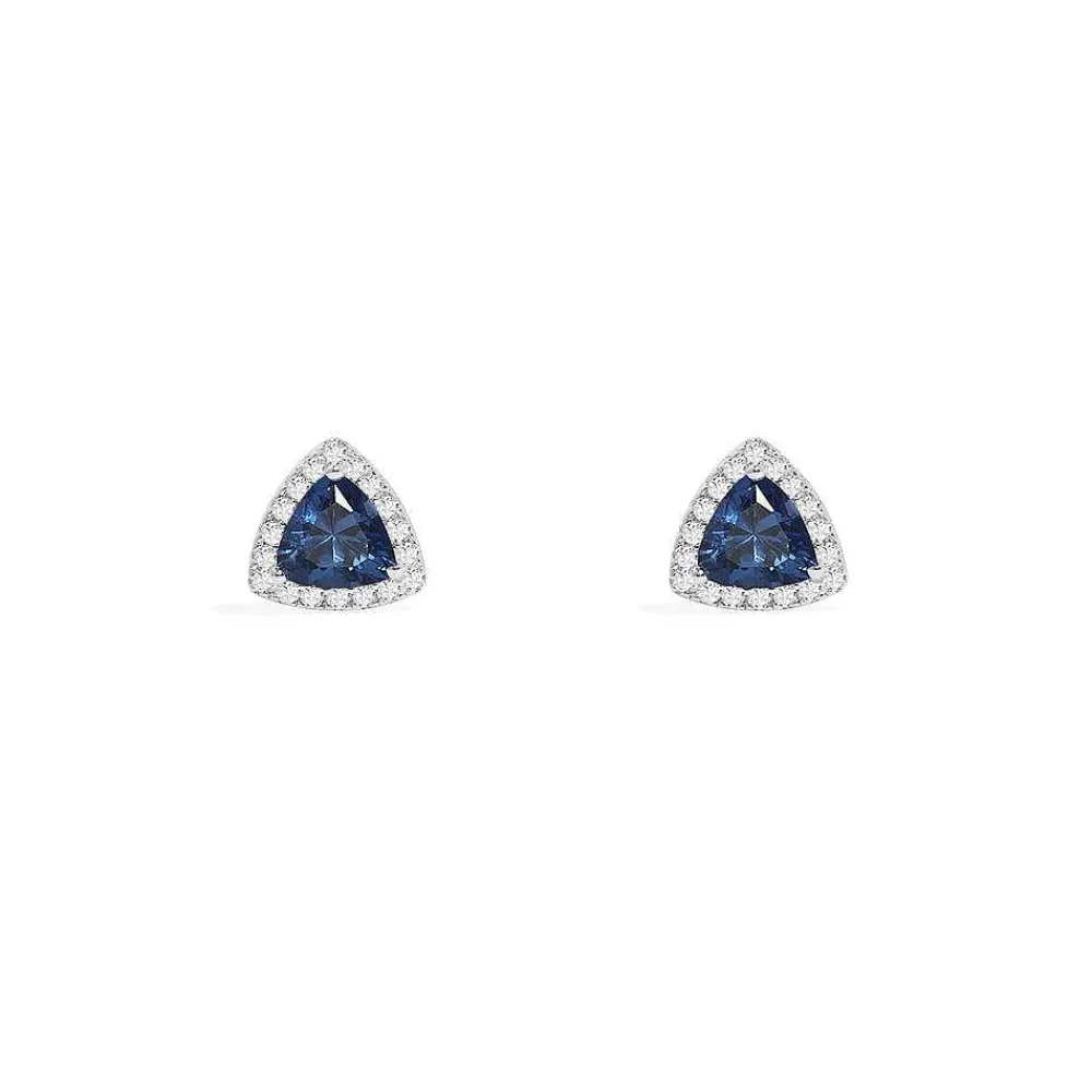 APM Monaco Clous D'Oreilles Triangle Bleu