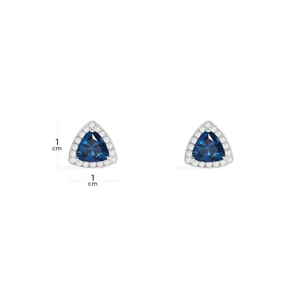 APM Monaco Clous D'Oreilles Triangle Bleu