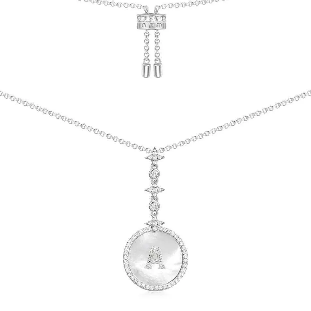 APM Monaco Collier Ajustable Alphabet-A Eternelle - Argent