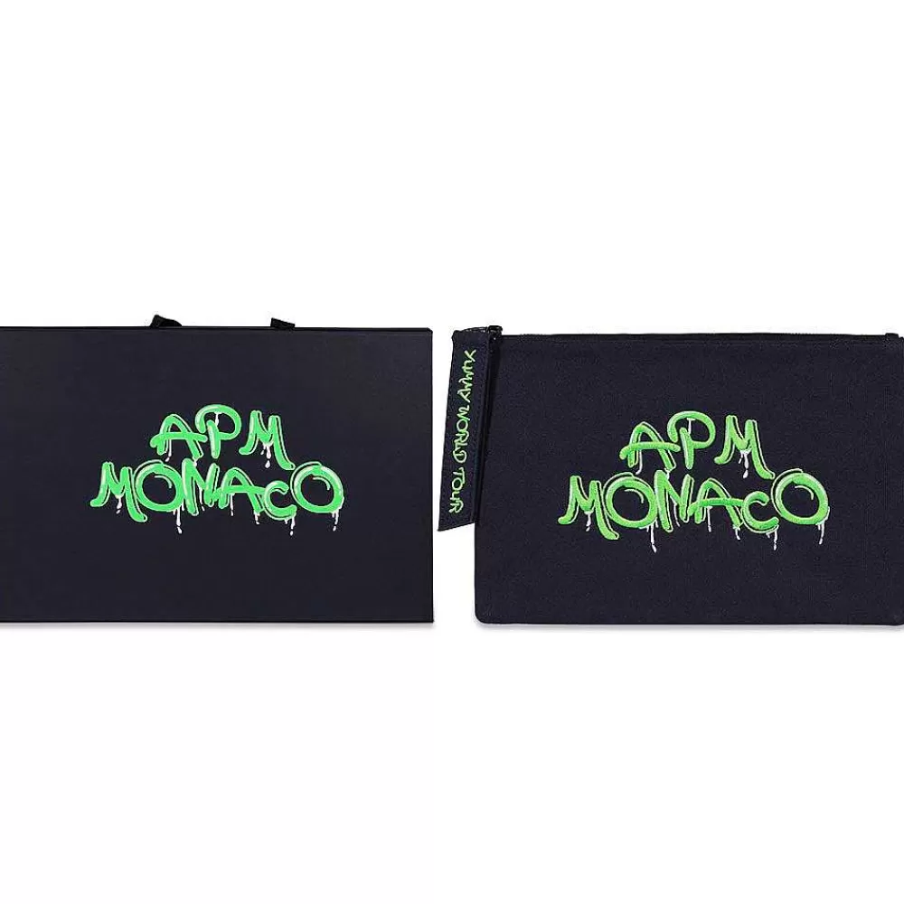 APM Monaco Pochette Graffiti Verte