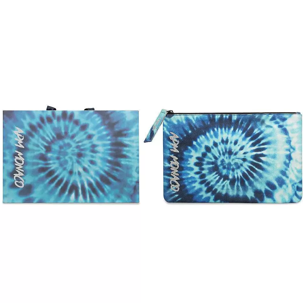 APM Monaco Pochette Tie-Dye Bleue